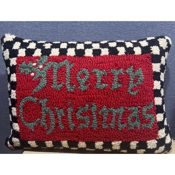 Laura Megroz For Chandler 4 Corners Granny Square Merry Christmas Throw Pillow - Picture 4 of 4